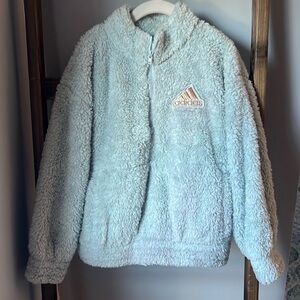 Adidas Fleece gray with rose gold sparkle 6x/XS